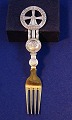 Michelsen Christmas fork 1920 of Danish gilt sterling silver