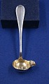 Danish solid silver flatware, cream spoon with 
gilded bowl of 3 Towers silver 13.5cm
