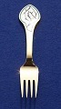 Michelsen Christmas fork 1997 of Danish gilt sterling silver