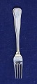 Cohr Dobbeltriflet or Old Danish solid silver 
flatware, luncheon forks 17.2cm