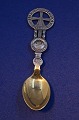 Michelsen Christmas spoon 1920 of Danish gilt sterling silver