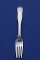 Georg Jensen Dobbeltriflet or Old Danish solid silver flatware, luncheon forks 17cm