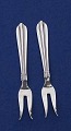 Tranekjaer Danish silver flatware, pair of cold cut forks 12.5cm