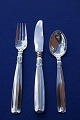 Lotus Danish silver flatware, settings dinner 
cutlery of 3 pieces with the dessert spoon 17.2cm