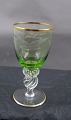 Seagull glassware with gold rim from Denmark. 
White winw glasses, green 12.5cm