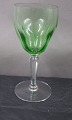 Windsor crystal glassware with faceted stem, white wine glasses light green 13.5cm