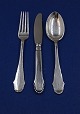 Christiansborg Danish silver flatware, settings dinner cutlery of 3 pieces