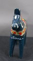 Blue Dala horse from Sweden H 13.5cms