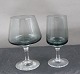 Atlantic smoke-coloured glassware by Holmegaard, 
Denmark. Brandy glasses 11.5cm and tall port wine 

11cm