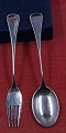 Patricia Children's cutlery of Danish solid 
silver. 2 pieces child's cutlery.