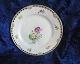 Sachsisk Blomst med guld- og blondekant porcelæn fra B&G, kagetallerken 17cm