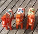 Red Dala horses from Sweden H 21.5cms