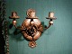 Par flotte og antikke 3-armede lampetter til stearinlys