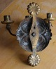 Pair of antique 3-arms bracket lamps for candlelights