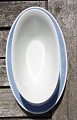 Blue Fan Danish porcelain, oval sauce bowls on fixed stand
