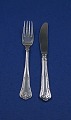 Herregaard Danish silver flatware, set luncheon or dessert cutlery for 6 people of 2 items, in all 12 items
