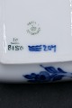 Blue Flower Plain Danish porcelain. Two split bowls No 8150