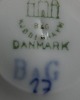 Blue Traditional plain Danish B&G porcelain. Porridge plates 19cm