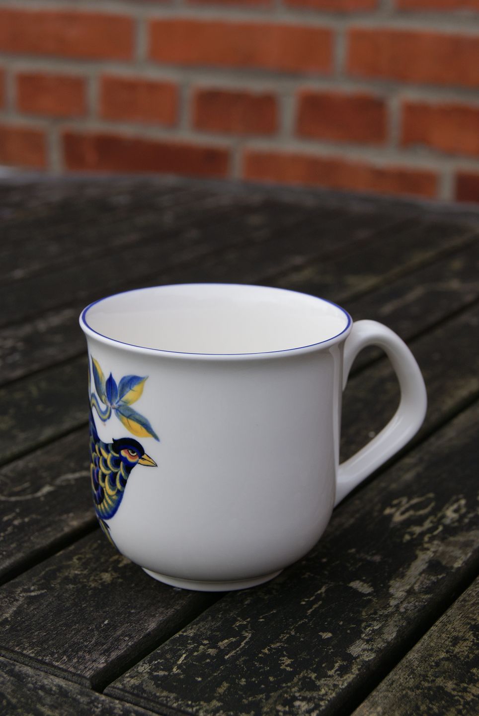 Antikkram - Blue Pheasant Royal Copenhagen China faience porcelain. Mugs